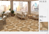 Dalles de pavage Taille 30X30cm Revêtement de sol Surface blanche haute brillance Couverture de surface 40x40cm Pavés en porcelaine Texturé lisse Vitrifié