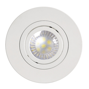 Anello da incasso inclinabile in alluminio bianco Skip Maxi GU10 110x28mm. (Jueric 10284) - Product Image 1