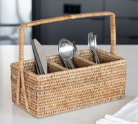 Vietnam Kingcraftviet Eco-vriendelijke Verdeelbak Rieten Schalen Keuken Decoratie Bestekorganizer Keukenaccessoires Opbergbak