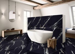 Azulejos de porcelana de alto brillo cósmico negro hielo 600x1200mm moderno centro comercial escolar Europa madera mármol antideslizante esmaltado cuadrado rústico - Product Image 3