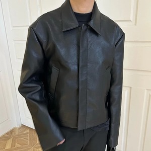 Moda Color sólido VUJADE chaqueta de cuero genuino Casual hombres mujeres alta calidad cremallera impermeable transpirable invierno - Product Image 6