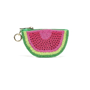 Cartera bordada con cuentas de semillas para monedas y joyas, monedero de tamaño compacto, monedero con rollo de Mardi Gras Good Times DE LA India - Product Image 5