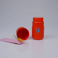 Bouteille en plastique vide de qualité alimentaire pour suppléments vitaminiques, en forme de capsule, pour poudre protéinée, avec impression de logo, vente en gros
