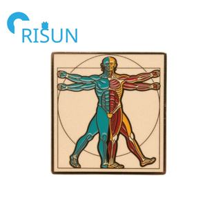 Metal biología anatomía Pin broche <span class=keywords><strong>Vitruvian</strong></span> hombre insignia solapa Pin esmalte broche Pins Da Vinci <span class=keywords><strong>Vitruvian</strong></span> hombre arte insignia regalo - Product Image 3