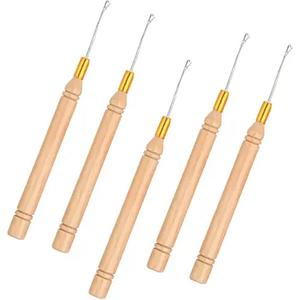 Juego de ganchos de ganchillo de madera de alta demanda, agujas de tejer hechas a mano, hilo de tejer, artesanía de exportador indio - Product Image 5