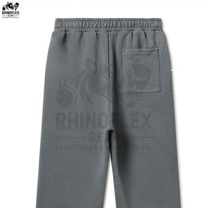 Pantalon de survêtement en toile foncé en gros, léger, à la mode, personnalisable avec logo et design, taille élastique, respirant, décontracté - Product Image 6