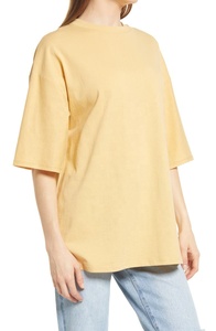 T-shirts en molleton d'été de qualité supérieure pour femmes, taille plus, écologiques, coupe décontractée, surdimensionnés, décontractés pour femmes - Product Image 3