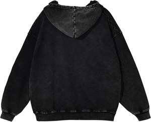 Sweat à capuche zippé pour hommes Sweats à capuche zippés pour femmes Vintage Acid Wash Sweatshirts surdimensionnés Sweat à capuche Streetwear - Product Image 2