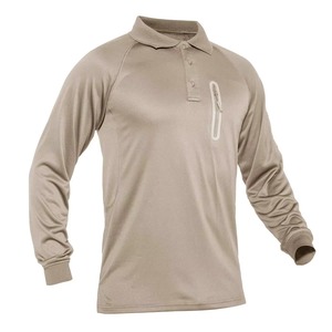 Logotipo personalizado de alta calidad negro de secado rápido rendimiento atlético Golf desgaste manga larga Polo camisetas de manga larga para hombres - Product Image 2