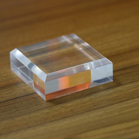 Support en acrylique biseauté carré pour gemmes et minéraux, présentoir en perspex pour fossiles