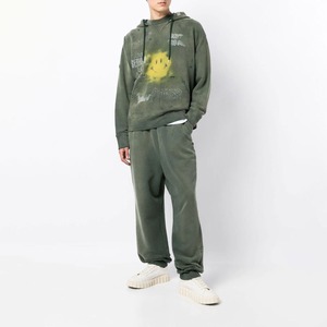 Logo personnalisé 450gsm Sweats à capuche brodés lourds avec patch vintage Sweats à capuche vieillis pour hommes - Product Image 2