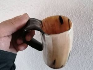 Gran demanda de cuerno Vikingo, jarra de cuerno de búfalo, taza de cuerno artesanal, fabricante y mayorista de la mejor calidad de la India, decoración navideña - Product Image 6