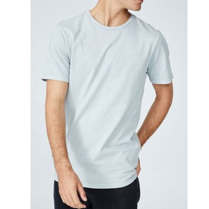 T-shirt d'entraînement athlétique en coton décontracté pour hommes, col rond, solide, classique, à manches courtes - Product Image 5