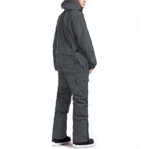 Traje de Esquí y Snowboard Impermeable y Transpirable Unisex de Talla Grande con Capucha y Cremallera, Pantalones de Color Sólido de Poliéster/Nailon - Product Image 5
