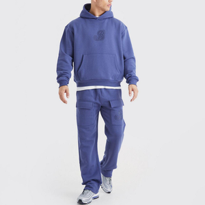 ชุดวอร์มผู้ชายผ้าฝ้าย 100% แบบสวมหัว สีพื้น ทรงเข้ารูป แห้งเร็ว สไตล์ลำลอง สีตามสั่ง - ราคาขายส่ง - Product Image 1