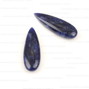 Cuarzo azul Natural de alta calidad, alto pulido, 10x30mm, cuentas de Briolette en forma de pera, hallazgos sueltos para hacer joyas DIY a granel - Product Image 1
