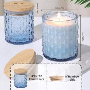 Frascos de Vidrio con Tapas de Madera y Etiquetas para Velas, Contenedor para Suministros de Fabricación de Velas, Suministros de Fabricación de Velas al por Mayor - Product Image 5