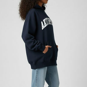 Sudadera con Capucha Extra Grande de Alta Calidad para Mujer, con Hombros Caídos, Transpirable, de Secado Rápido, Abrigada para Invierno, Directo de Fábrica - Product Image 3