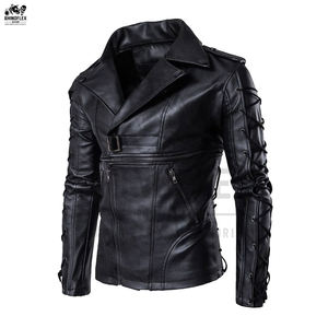 Produit le plus vendu Veste supérieure en cuir Meilleures vestes en cuir minces d'hiver pour hommes Veste en cuir de conception personnalisée - Product Image 4