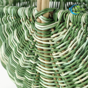 PANIER DE RÉCOLTE EN ROTIN tissé traditionnel PANIER DE RANGEMENT Grand panier en osier avec poignées pour fleurs, fruits, cueillette de légumes - Product Image 5