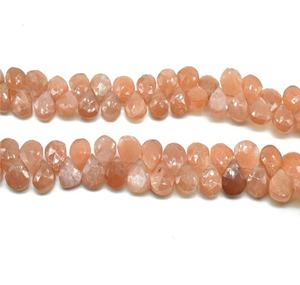 Pierre de Soleil Naturelle en Forme de Cœur Briolette Perles Orange en Vrac Pierre de Soleil Pierre de Soleil Couleur Orange Perles de Pierre - Product Image 2