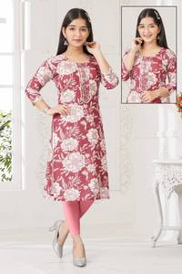 Collection Kurti imprimée rayonne exclusive disponible au tarif de gros pour une tenue décontractée - Product Image 2