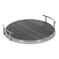 Plateau de service rond en marbre traditionnel de luxe pour biscuits, gâteaux, chocolats, en-cas, aliments, ustensiles de cuisine, prix abordable