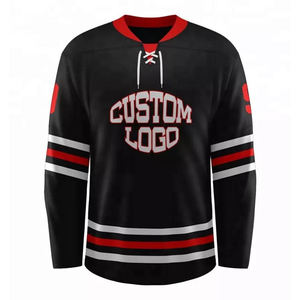 Nuevo diseño Jersey de hockey sobre hielo 100% Poliéster Jersey de hockey sobre hielo Transpirable Ropa deportiva de secado rápido Tarifa al por mayor Precio barato - Product Image 4