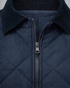 Men Premium Navy Blue Quilted Jacket Lightweight Padded Plus Size Winter <b>Coat</b> for Men Warm Insulated ZipUp Diamond <b>Stitch</b> Jacket - Product Image 4