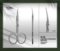Tijeras para cutículas profesionales Nghia de alta calidad, herramienta de manicura de acero inoxidable con punta curva, herramienta de belleza duradera y afilada