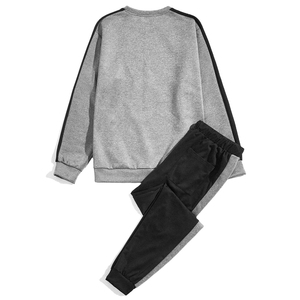 Ensemble de survêtement décontracté unisexe, nouvelle arrivée, design unique, taille plus, 100% coton, léger, respirant, 2 pièces - Product Image 2