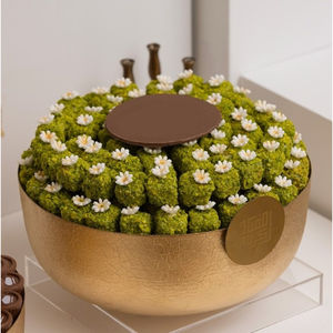 Plato decorativo clásico para servir, cuenco de Chocolate de Metal chapado en oro de la más alta calidad, cuenco para servir dulces para Catering de eventos - Product Image 2