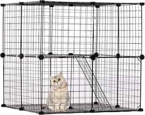 Клетка для кошек для дома с вращающимися колесами, 4-ярусная конструкция, съемный поддон, 35.4x23.6x51 дюймов - Product Image 6