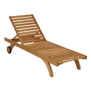 Chaise longue en teck pour l'extérieur - Product Image 1