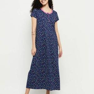 Vestido de verano camisón acampanado completo de tela de algodón de la mejor calidad Camisón de algodón puro para mujer al mejor precio - Product Image 5