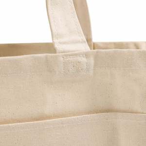 Fancy <b>Medium</b> Canvas Tote <b>Bags</b> with Inside Zipper Pocket Eco-Friendly Cotton Fabric for Daily Use Food Advertising - Product Image 5