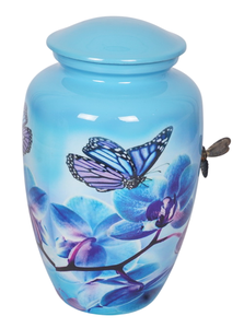 Urne funéraire classique de style américain en aluminium avec finition naturelle, écologique, pour décoration intérieure, capacité de 220 pouces cubes - Product Image 2