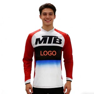 Jersey de Ciclismo MTB Personalizable, Superventas, con Bloques de Color en Degradado, de Secado Rápido y Transpirable, para Ciclismo de Montaña y Carreras Todoterreno, Disponible en Stock - Product Image 5