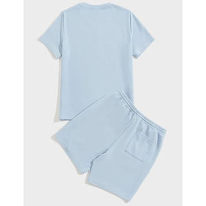 Bella toile t-shirts avec short de niveau suivant ensembles d'été complets survêtement ensemble de t-shirts pour hommes tenues de plage d'été - Product Image 2