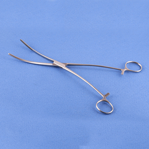Pinzas Quirúrgicas Curvas Bozeman para Utero, 250 mm, Pinzas Quirúrgicas Manuales de Acero Inoxidable MayoMed - Product Image 1