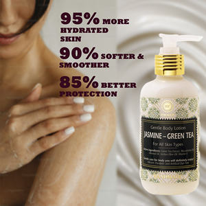 Lotion corporelle artisanale écologique fabriquée en UE, vente en gros, OEM, ODM, jasmin et thé vert, huiles naturelles lissantes - Product Image 1