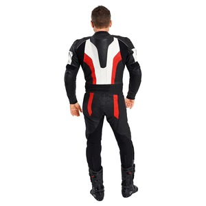 Vêtements de sport de moto personnalisés OEM pour hommes Combinaison coupe-vent en cuir pur grande taille en cuir véritable pour la moto et la course automobile - Product Image 5