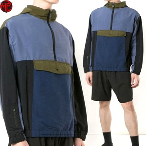 Color Block <b>Half</b> <b>Zip</b> Windbreaker <b>Jacket</b> <b>Men</b> Pullover Track Top Lightweight Outerwear for Running Training - Product Image 4
