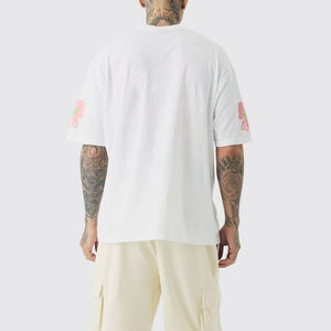 Premium Quality Light Fit Oversized 100% Cotton <b>T</b>-<b>Shirt</b> Custom Print with Front Logo Design O-Neck Mix Size and <b>Long</b> <b>Length</b> - Product Image 2