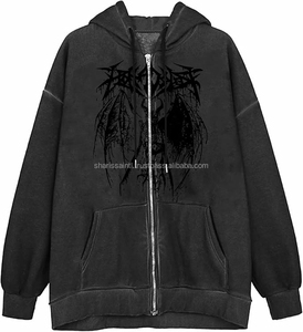 เสื้อฮู้ดแบบสวมหัวมีฮู้ดแบบสวมหัวประดับพลอยเทียมทรงสลิมฟิตสำหรับฤดูหนาวโลโก้ตามสั่งขนาดใหญ่พิเศษ - Product Image 3