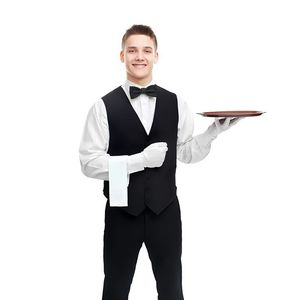 Uniforme de Restaurante y Hotel para Personal de Bar, Chef, Camarero, Camarera, Cocina, Comedor Fino, Moderno, Informal, Formal, Tejido, Largo - Product Image 3