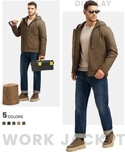 Manteau d'hiver matelassé en coton chaud pour femme, coupe-vent, respirant, avec fermeture éclair, capuche et doublure chauffante, idéal pour le travail - Product Image 4