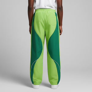 Pantalones Deportivos de Chándal para Hombre, Estilo Casual, Otoño Invierno, Gruesos, con Cordón, Bloques de Color, Poliéster, Algodón, Rayas, Lavados - Product Image 5