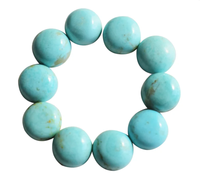 Turquoise bleue naturelle d'Arizona Kingman, cabochons ronds calibrés pour la fabrication de bijoux, toutes tailles, fournisseur en gros de pierres précieuses