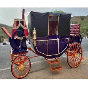 Chariot à chevaux Landau au design couvert de luxe Chariot victorien élégant pour mariage Chariot dessiné par Orse au prix de gros - Product Image 1